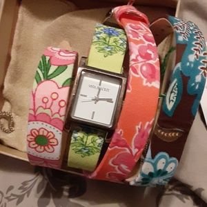 Vera Bradley watch with extra bands